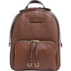 Bridge Backpack Carlotta Unisex Elegant Leather Brown