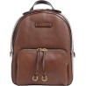 Bridge Backpack Carlotta Unisex Elegant Leather Brown